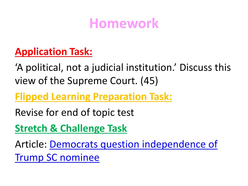 homework