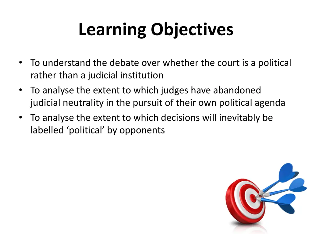 learning objectives
