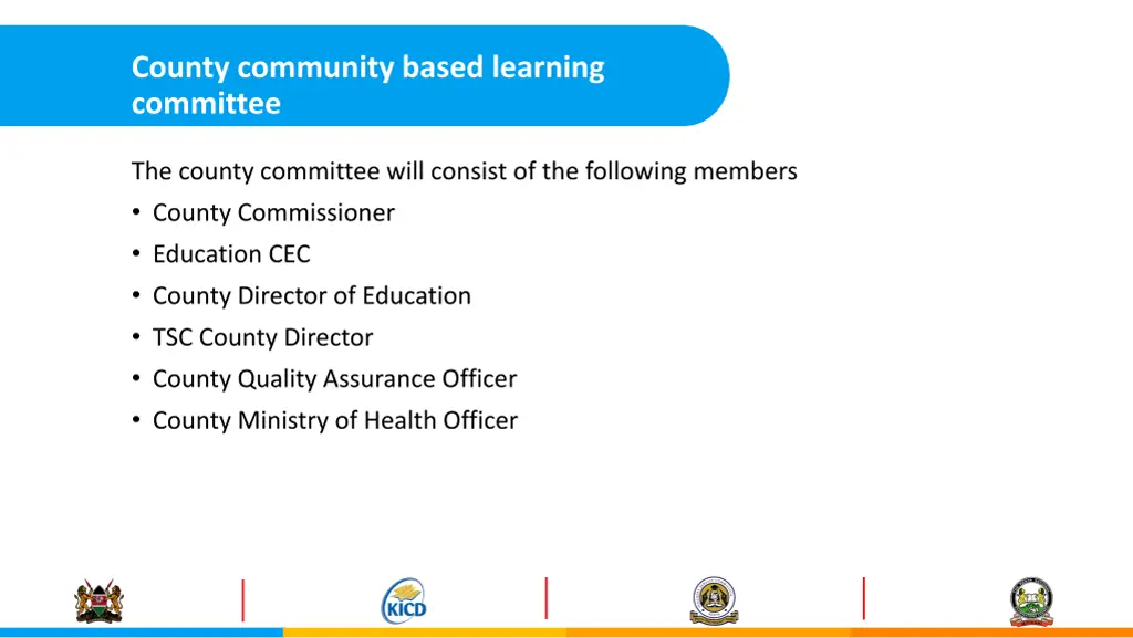 county community based learning committee
