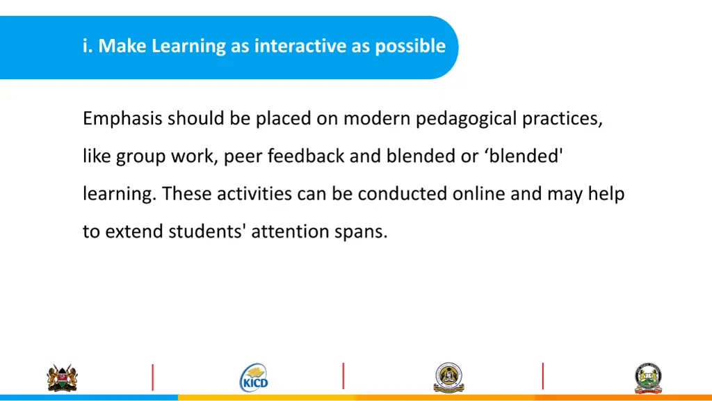 i make learning as interactive as possible