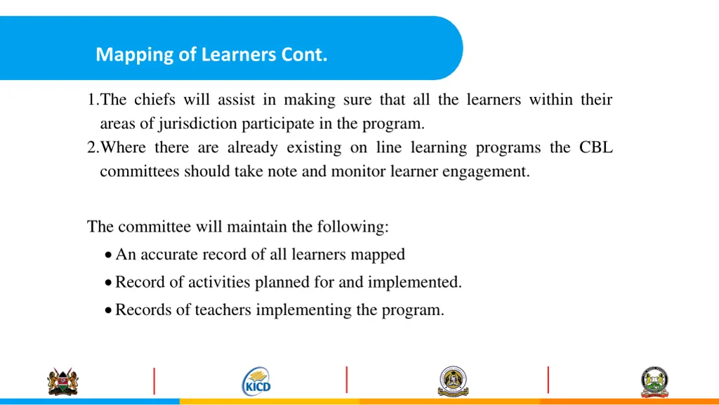 mapping of learners cont