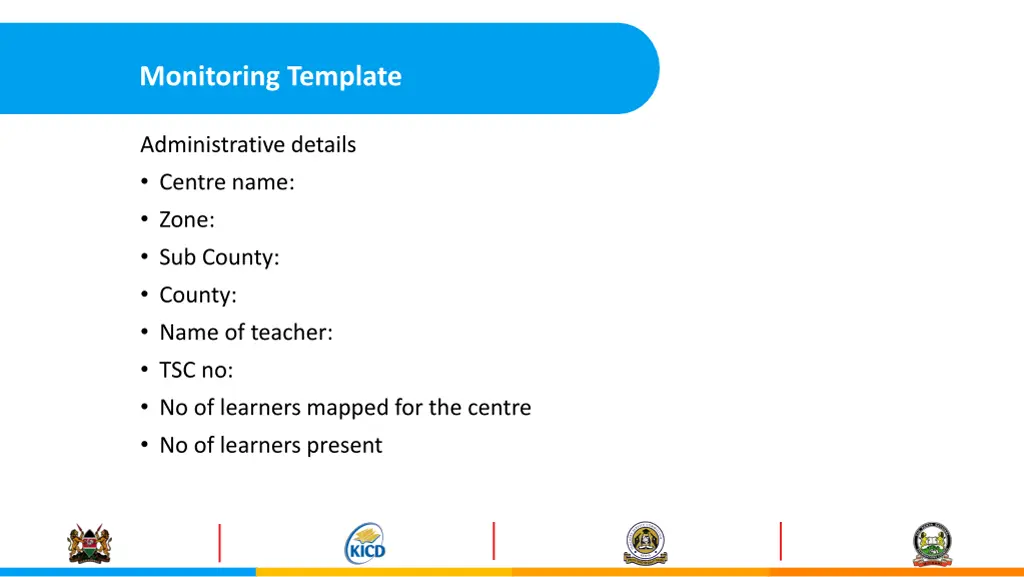 monitoring template