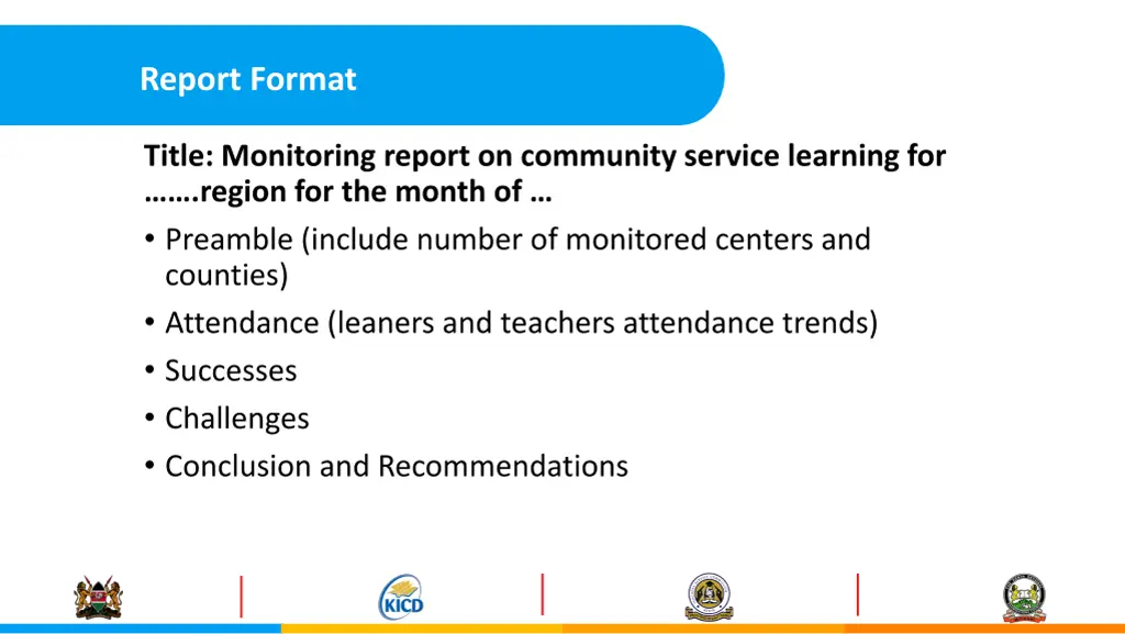 report format