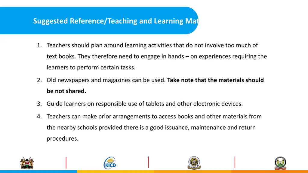 suggested reference teaching and learning