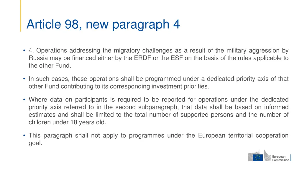 article 98 new paragraph 4