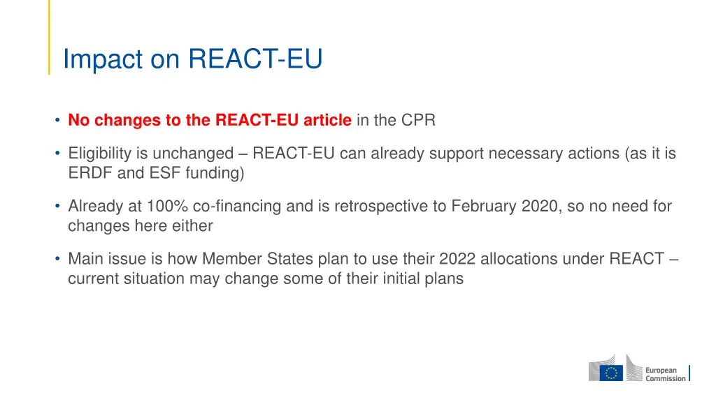 impact on react eu