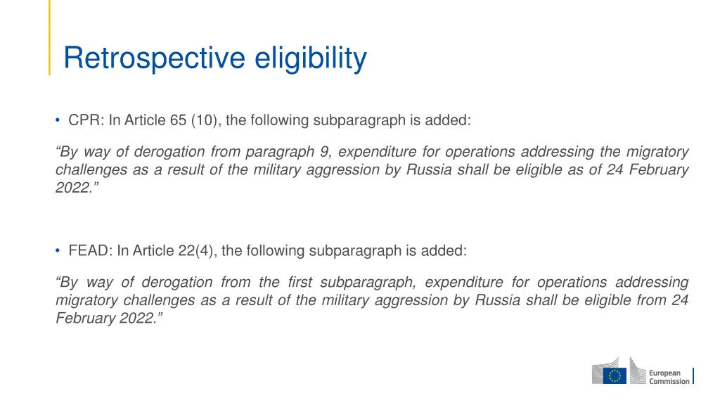 retrospective eligibility 1