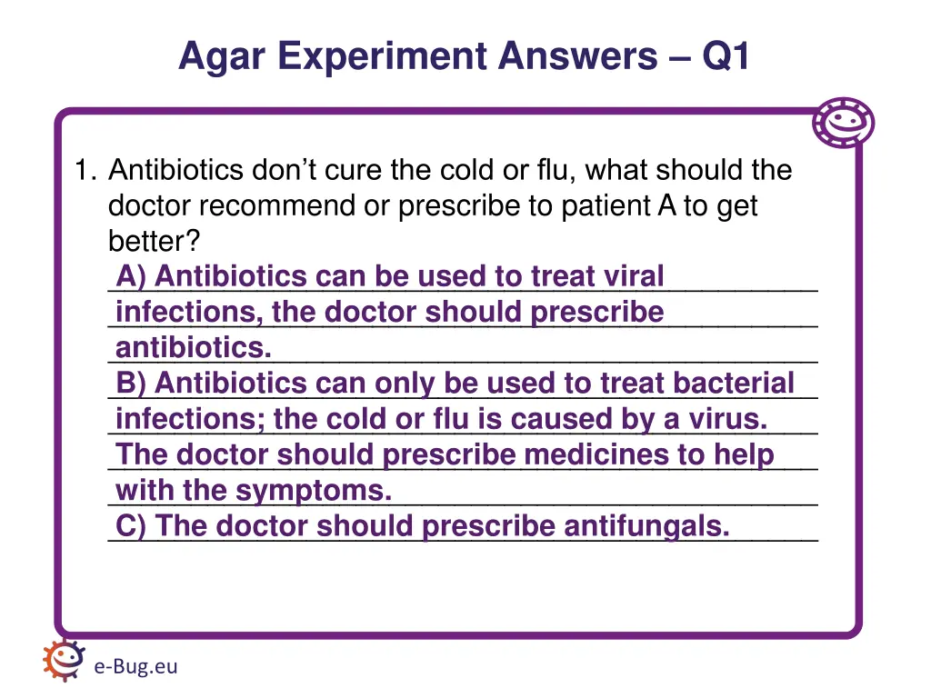 agar experiment answers q1