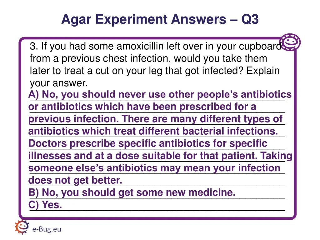 agar experiment answers q3