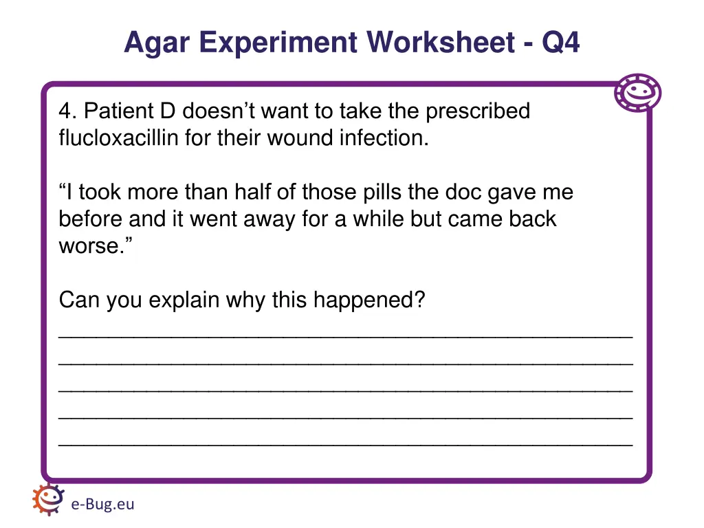 agar experiment worksheet q4