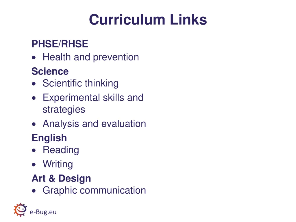 curriculum links