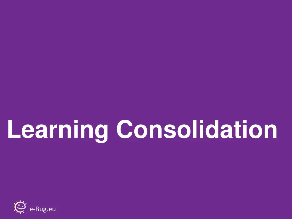 learning consolidation