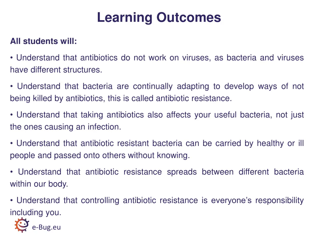 learning outcomes