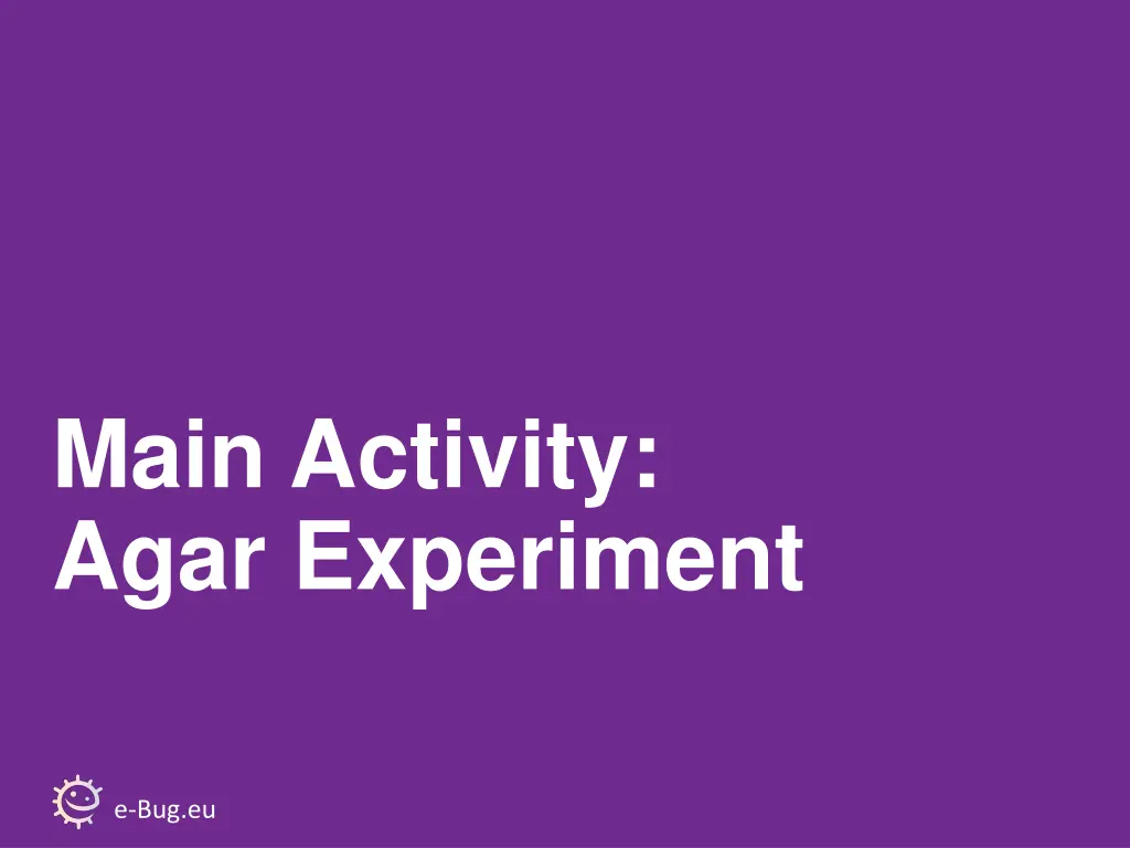 main activity agar experiment