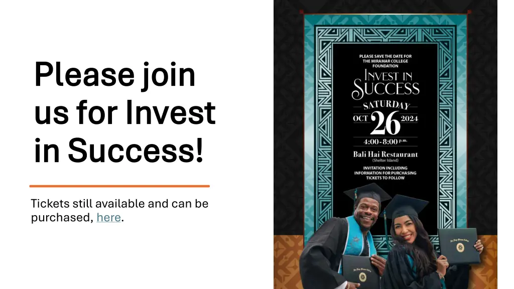 please join please join us for invest