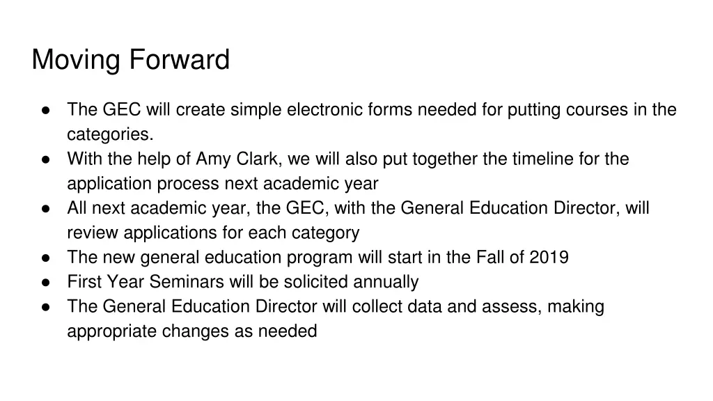 moving forward