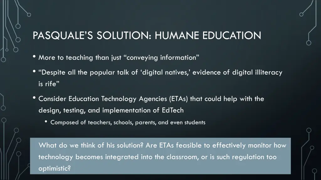 pasquale s solution humane education