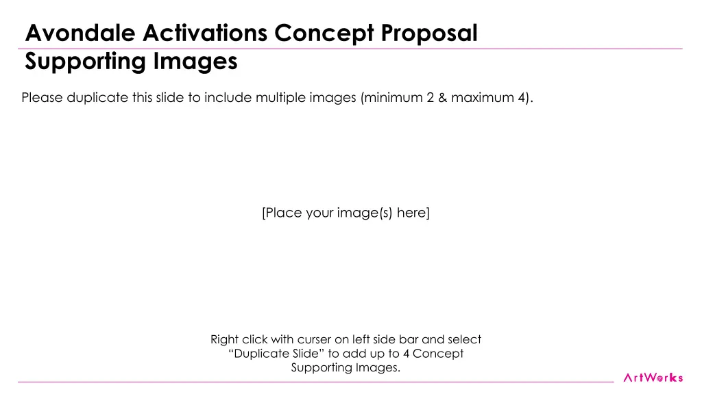 avondale activations concept proposal supporting 1
