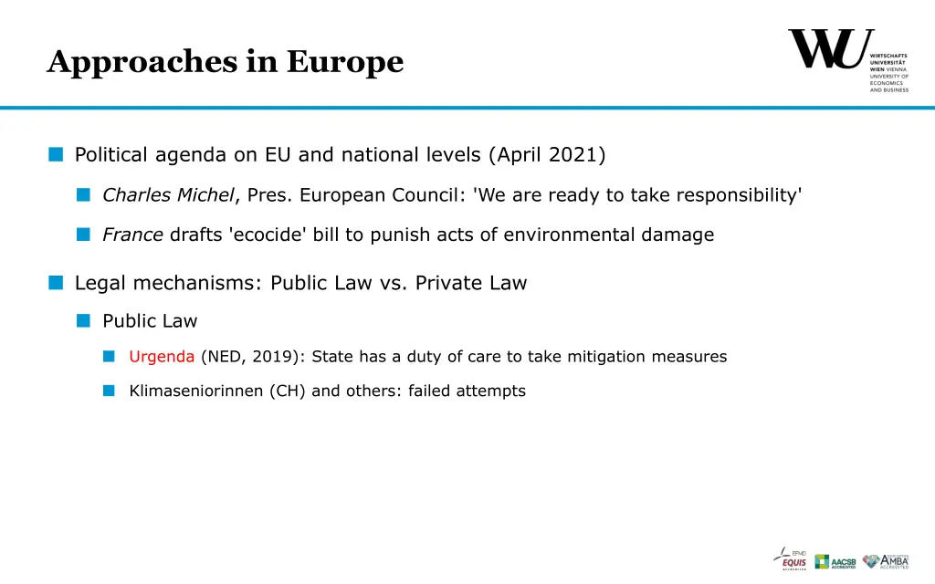 approaches in europe 1
