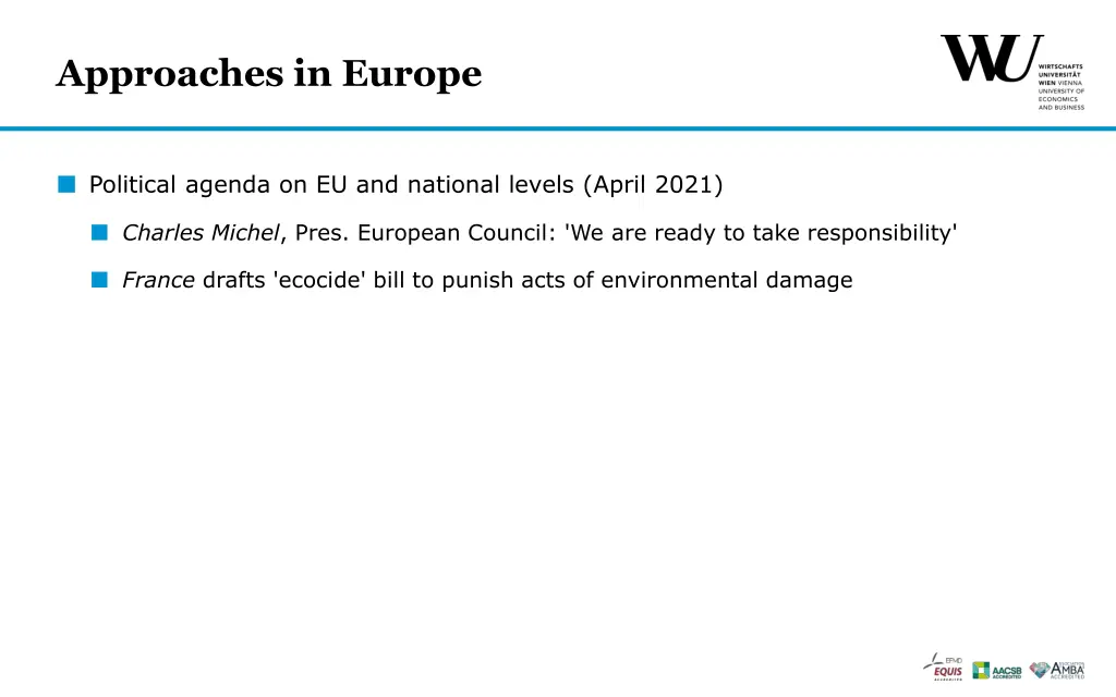 approaches in europe