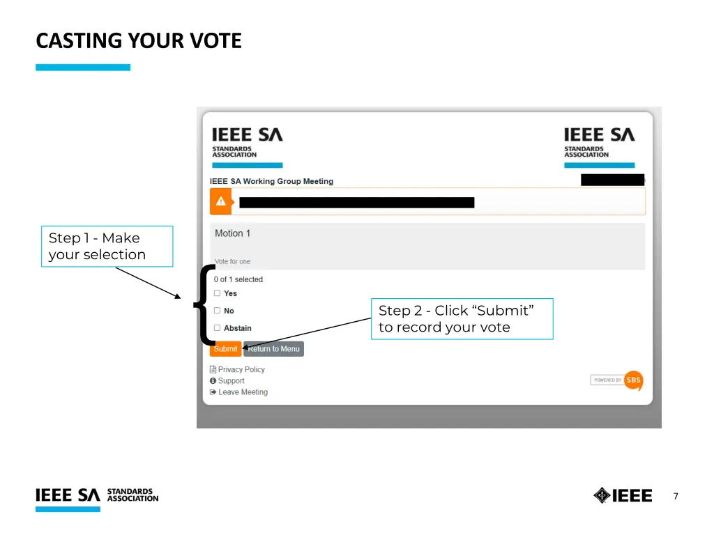 casting your vote