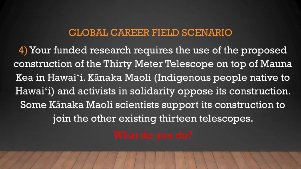 global career field scenario