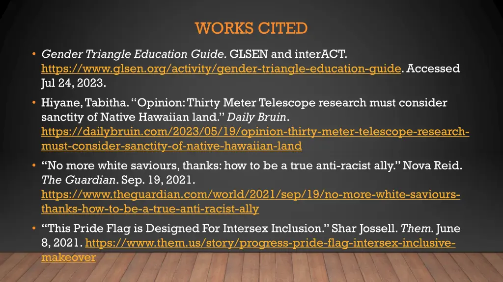 works cited
