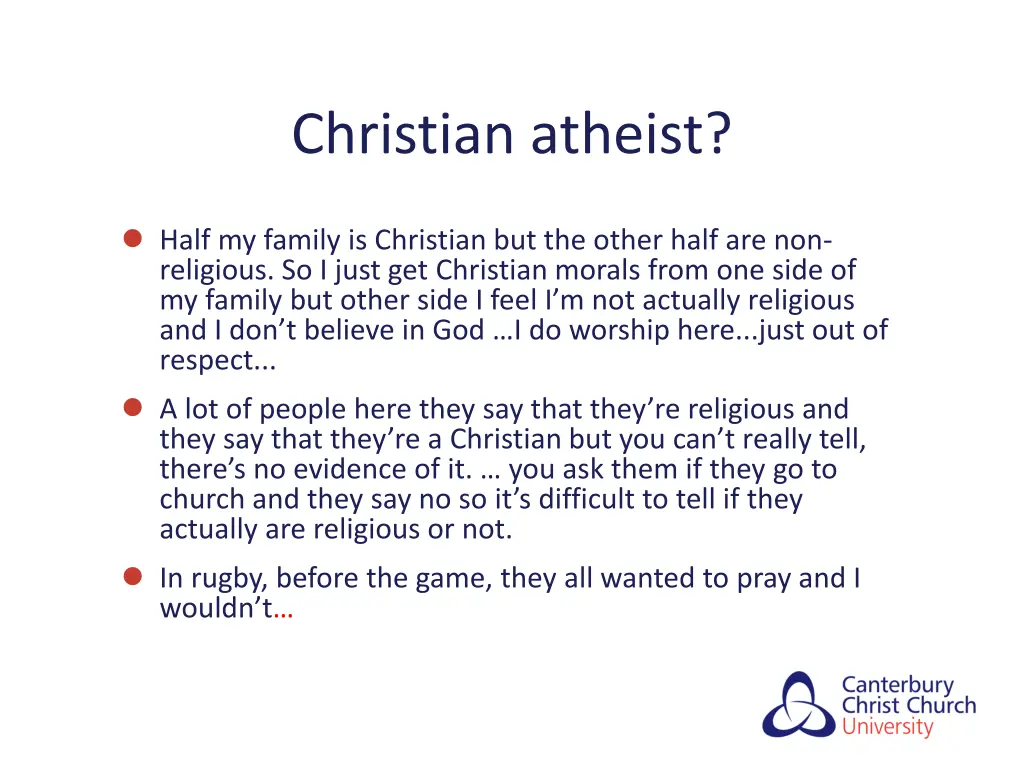 christian atheist