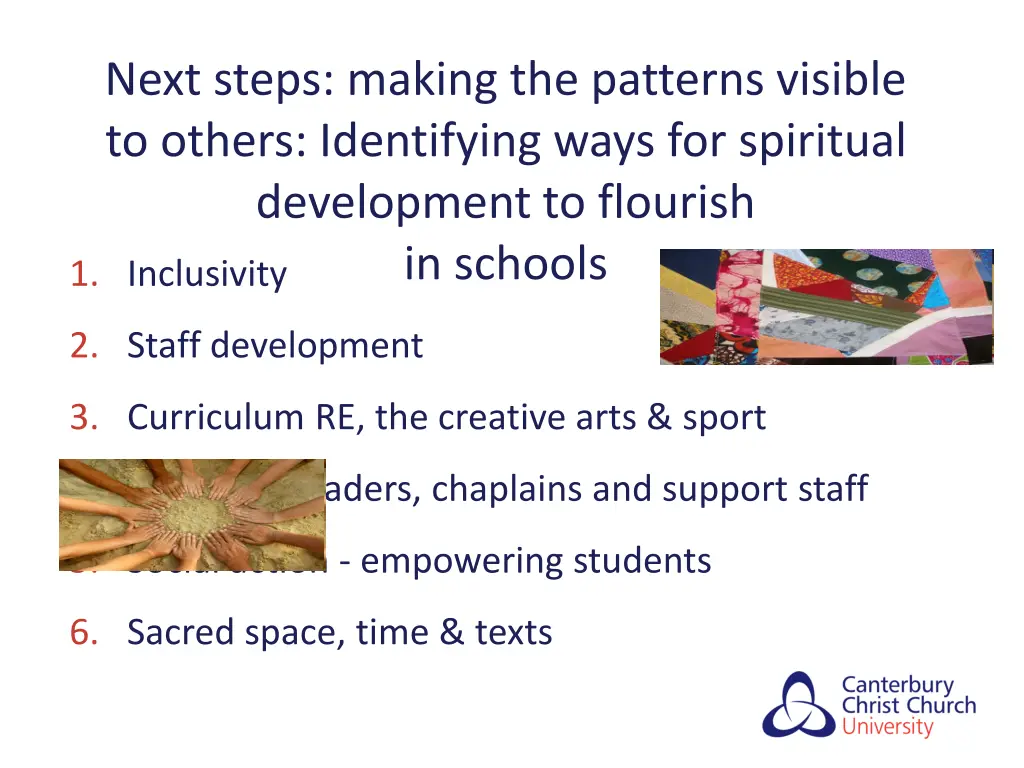 next steps making the patterns visible to others