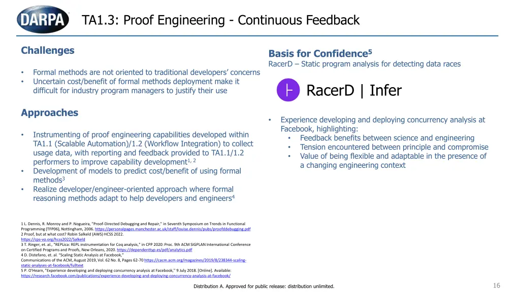 ta1 3 proof engineering continuous feedback