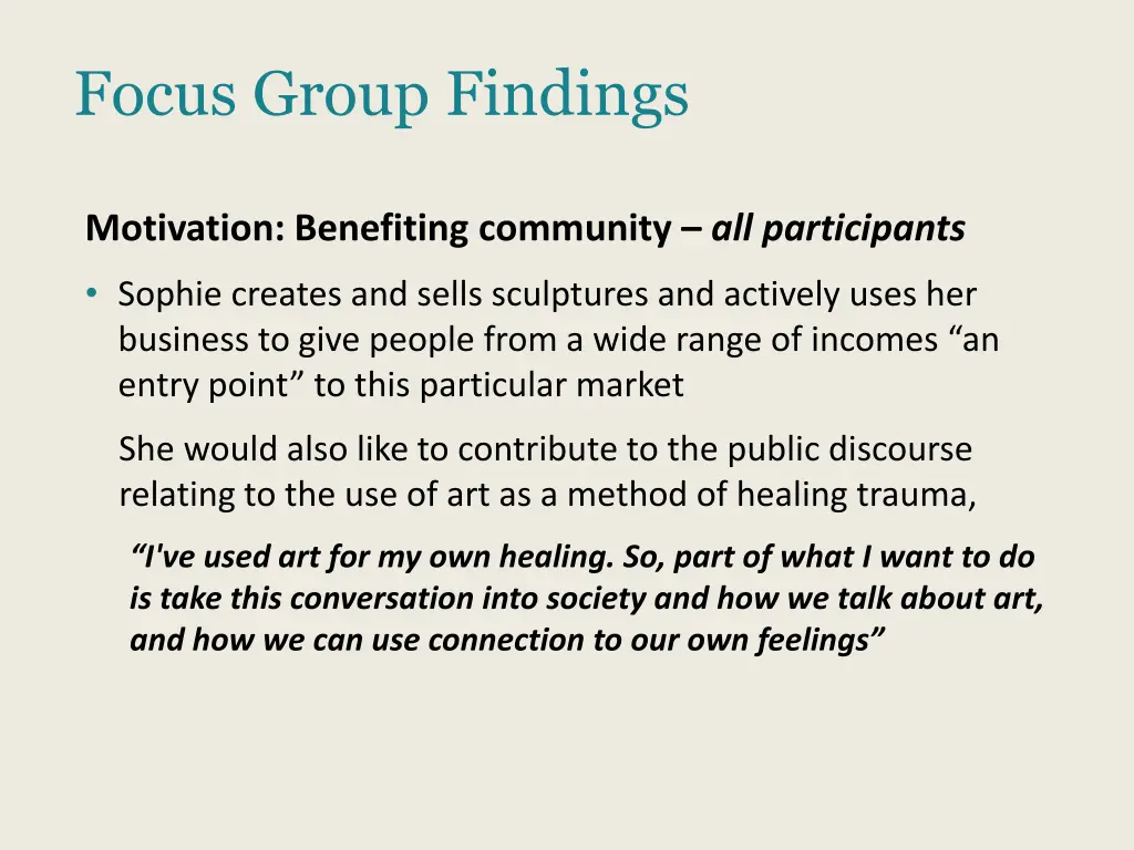 focus group findings 1