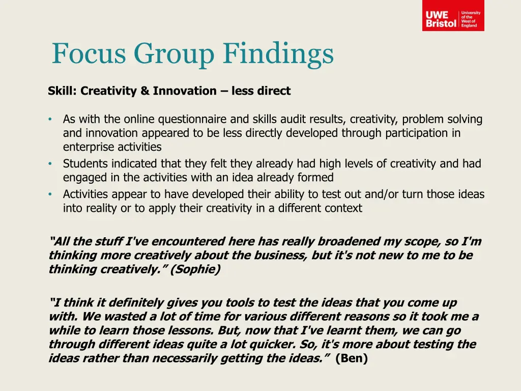focus group findings 10
