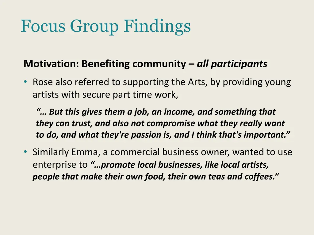 focus group findings 2