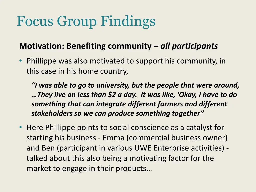 focus group findings 3