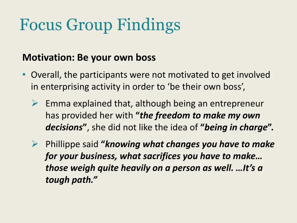 focus group findings 5