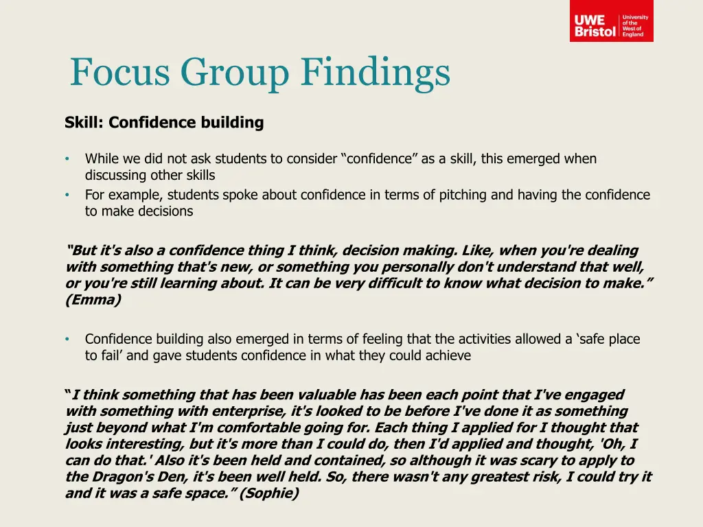 focus group findings 8