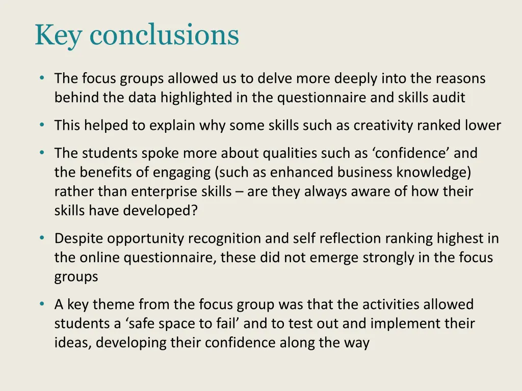 key conclusions 1