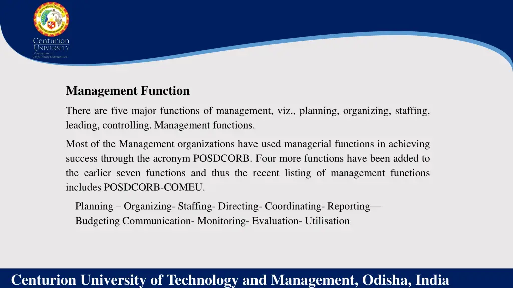 management function