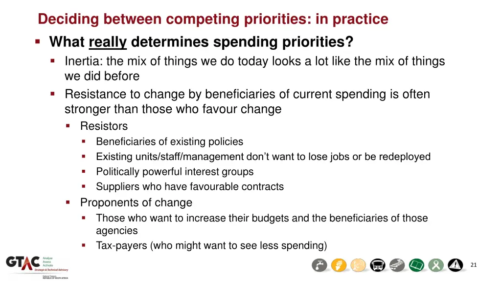 deciding between competing priorities in practice
