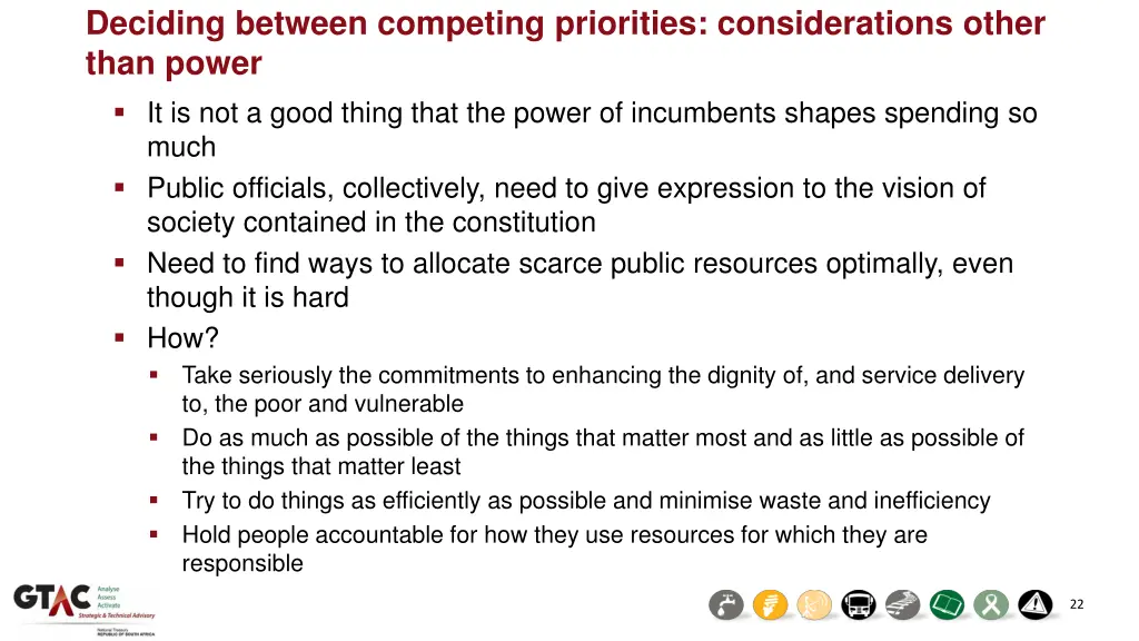 deciding between competing priorities