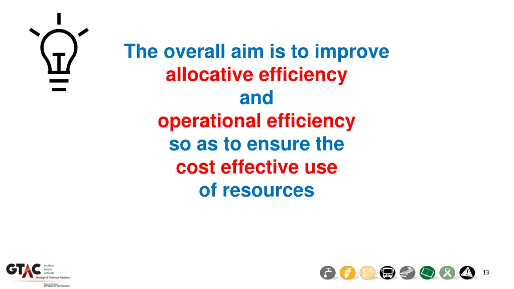 the overall aim is to improve allocative