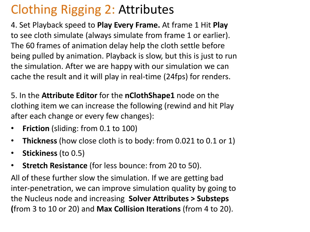 clothing rigging 2 attributes 4 set playback