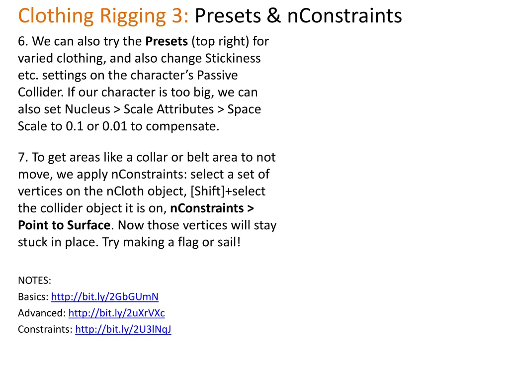 clothing rigging 3 presets nconstraints