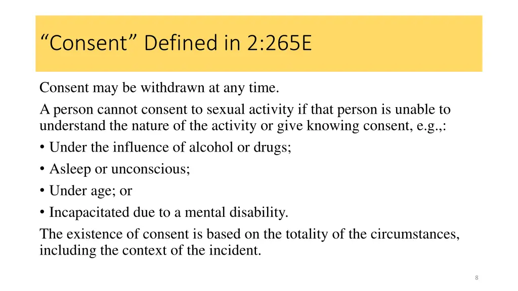 consent defined in 2 265e 1