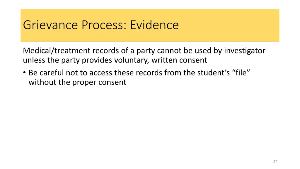 grievance process evidence 1