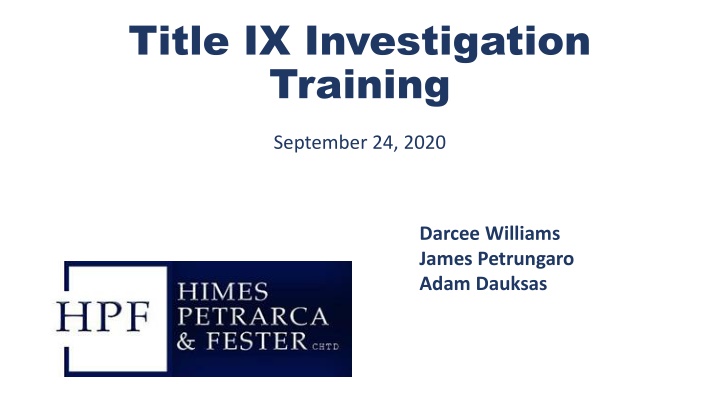 title ix investigation training