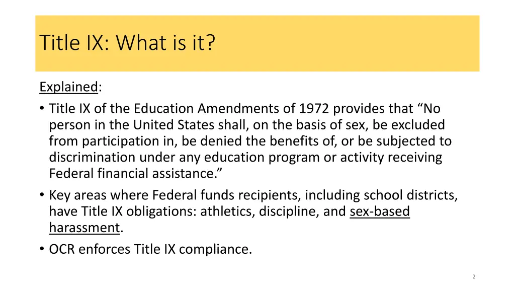title ix what is it