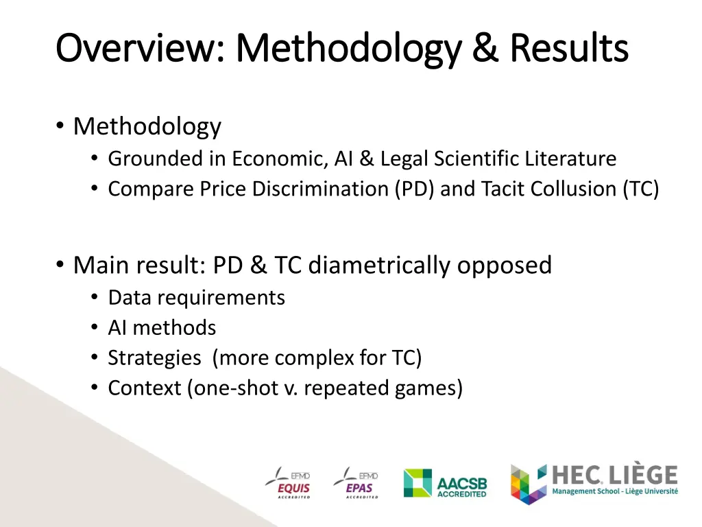 overview methodology results overview methodology