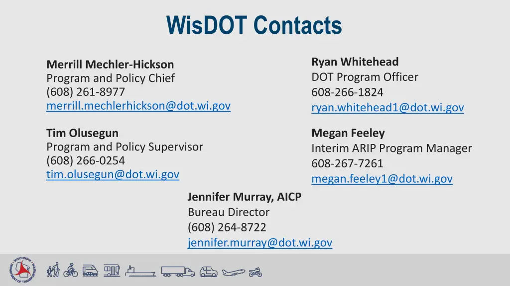 wisdot contacts