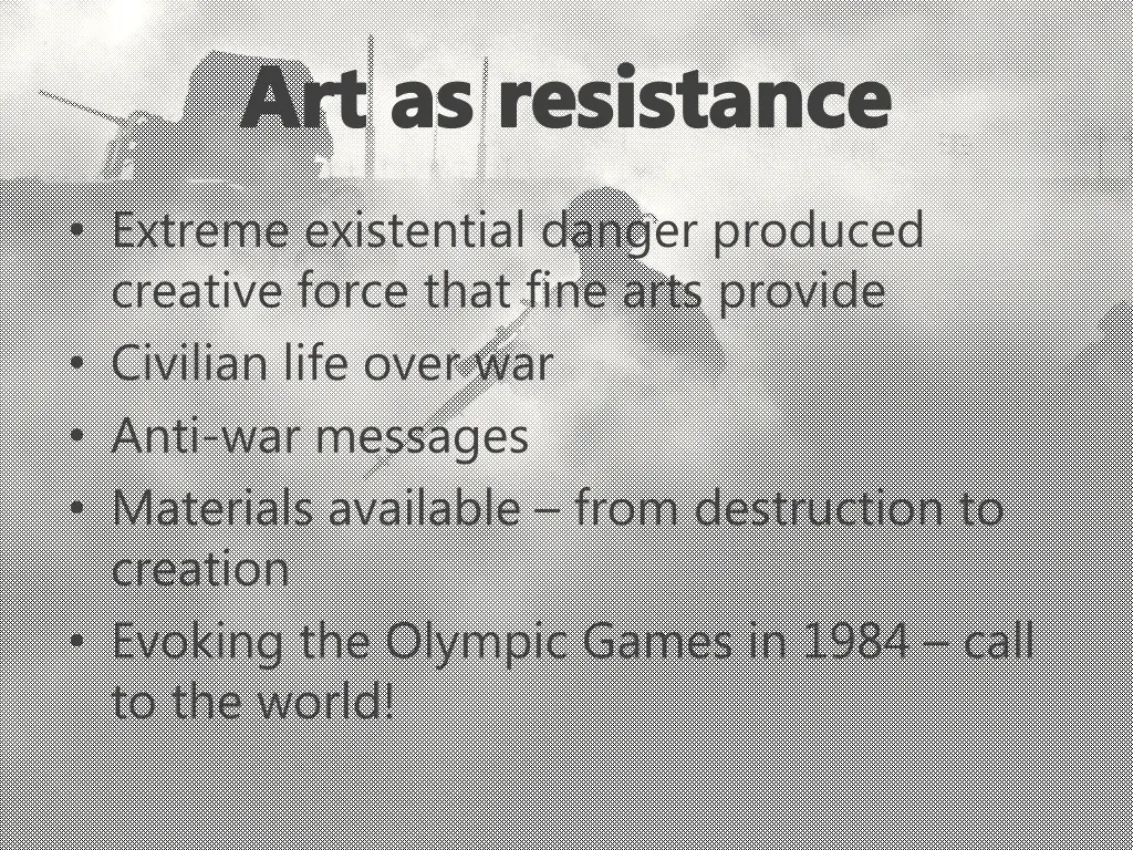 art as resistance